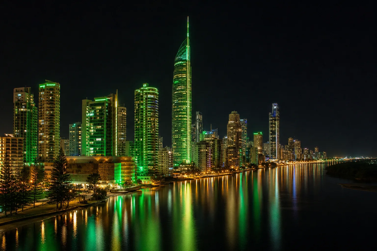 Editorial city guide graphic for Rocket Casino readers in Gold Coast, QLD