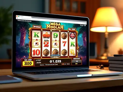 Mega Moolah pokie artwork at Rocket Casino
