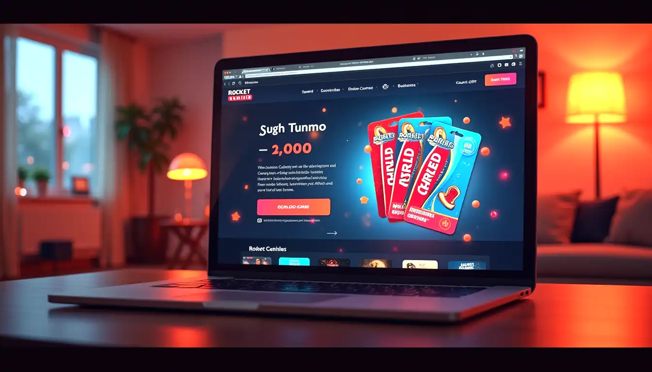 Rocket Casino Australia welcome package panels inside online casino browser lobby